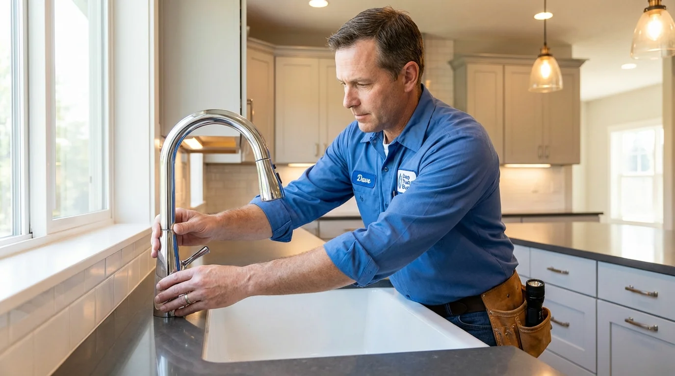 Kitchen faucet installation by Johns Plumbing LLC in Marissa